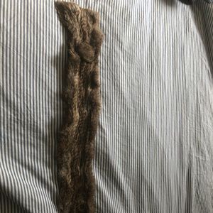 Danier leather rabbit fur scarf.